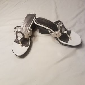 Women's White Wedge Sandals